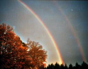 Foto doppelter Regenbogen
