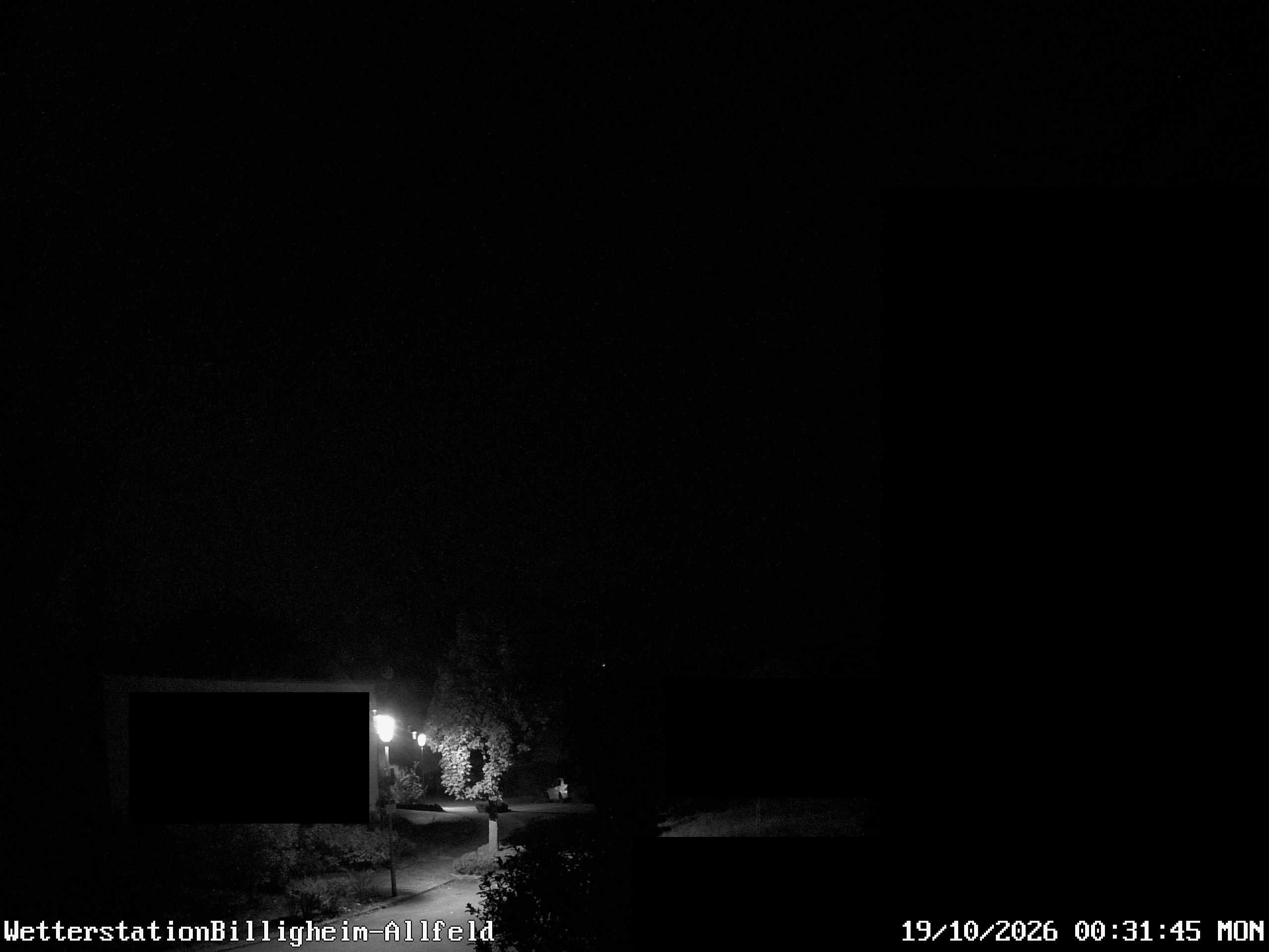 Livewetterbild - rund um die Uhr. Die Blickrichtung ist Nordwest - Richtung Odenwald.